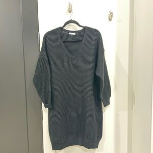 Womens "Dex" Black Ribbed Sweater Dress Size 1X - perfect condition!